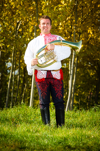 Tenorhorn bzw. Posaune<br />Marian Něnička Kapellmeister - František Pavluš